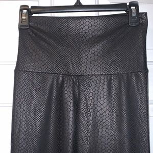Black Snakeskin High Waisted Leggings. Cherish brand.
